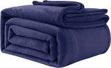 Hyggeligt tæppe Fluffy Fleece-tæppe 130 X 150 cm Sengetæpper Sofatæppe Store bløde tæpper og tæpper til voksne Sofatæpper Varmt Maskinvaskbart Sort Good Nite Senge og tæpper Marineblå 230 X 270 Cm