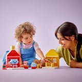 LEGO DUPLO Hverdagsrutiner: Spisning og sengetid, læringslegetøj til småbørn til fremme af social og følelsesmæssig udvikling, med 4 dyrefigurer, gave til børn fra 18 måneder 10414 Byggesæt Besuche den LEGO-Store