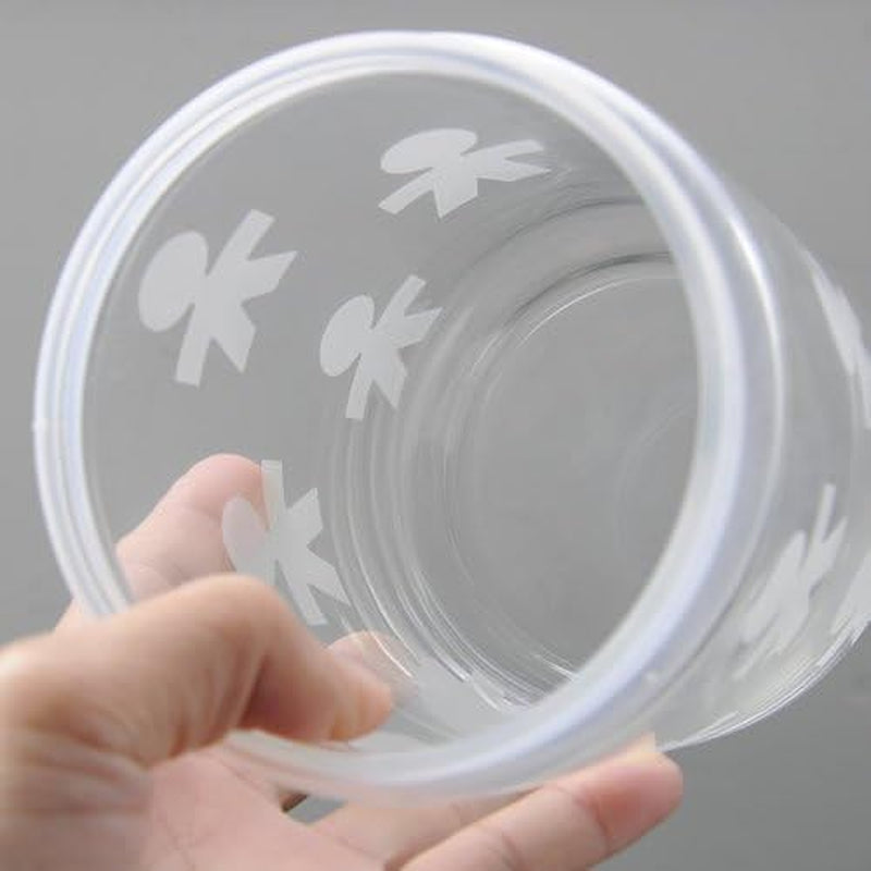 Alessi AKK37 GIROTONDO Køkkenkrukke i glas med påtryk og forseglet låg i rustfrit stål, L 21,6 cm, H 10,5 cm Fødevarekasser Naty Shop