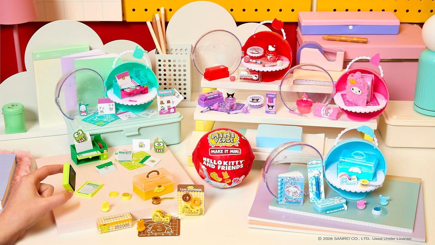 Miniverse MGA Make It Mini Hello Kitty and Friends Series 3 - Mini Samlerobjekter, Sanrio, Retro Replicas Paperery, Crafts, DIY, til samlere og børn fra 8 år og opefter