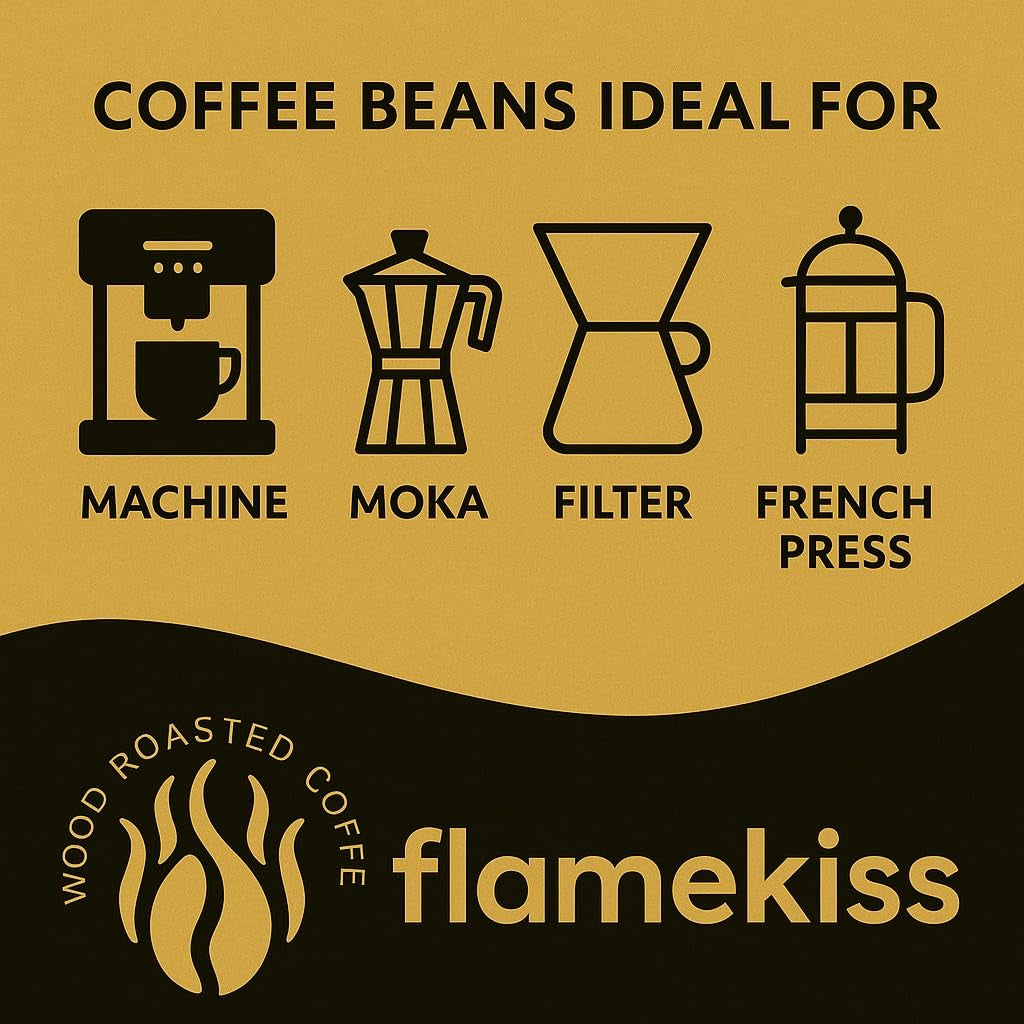 Kaffebønner 1 kg – Arabica og Robusta espressobønner af høj kvalitet, håndristet over brænde for en rig og aromatisk kaffeoplevelse med hele bønne