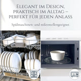 Krystal 48 dele porcelænsservisesæt TESTVINDER Klart porcelænsservisesæt Skåle og tallerkner Middagsservice til 12 Pure Living servisesæt i hvid