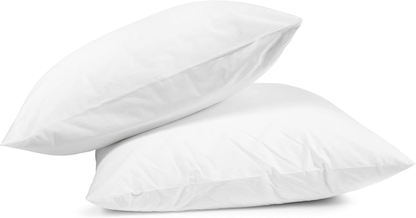 HOMLA Toby fyldpudesæt på 2, 45X45 cm, hvid, premium polyester, formstabil og nem at vedligeholde Naty Shop standardpuder