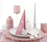 Appartina Elegantia 40X40 Cm Stoflignende Airlaid servietter, Højkvalitets Bryllupsservietter, Stoflignende Bryllupsservietter Engangsservietter til forskellige lejligheder (Dusky Pink)