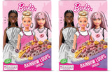 Barbie Rainbow Loops korn, farverige ringe af hvede, havre og majs med frugtsmag til den perfekte morgenmad, 1 pakke (1 x 350 g)