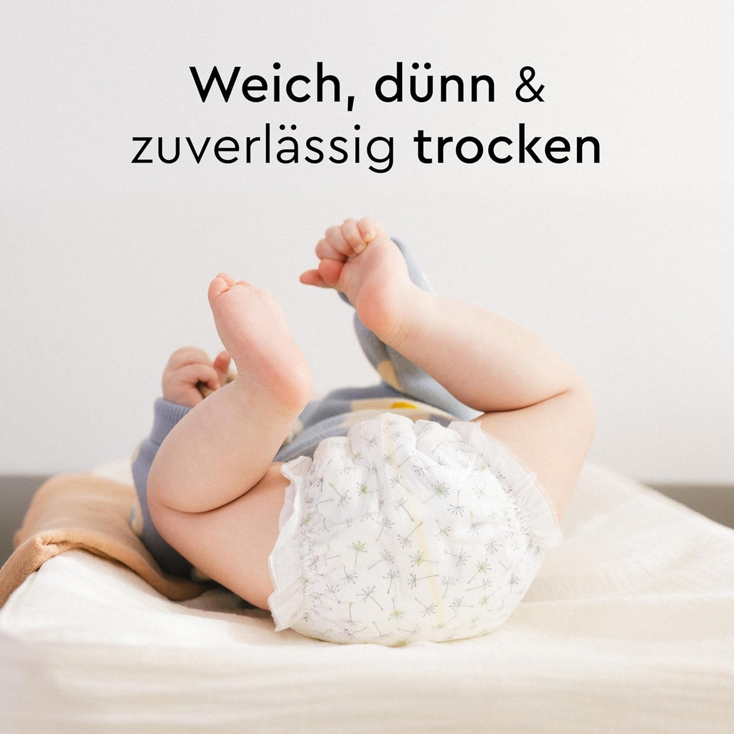 LILLYDOO Babybleer Hudvenlig - Størrelse 3 (6-10 kg), 29 stykker, pålidelig lækagebeskyttelse, blød, parfumefri og lotionfri til følsom hud, dermatologisk testet