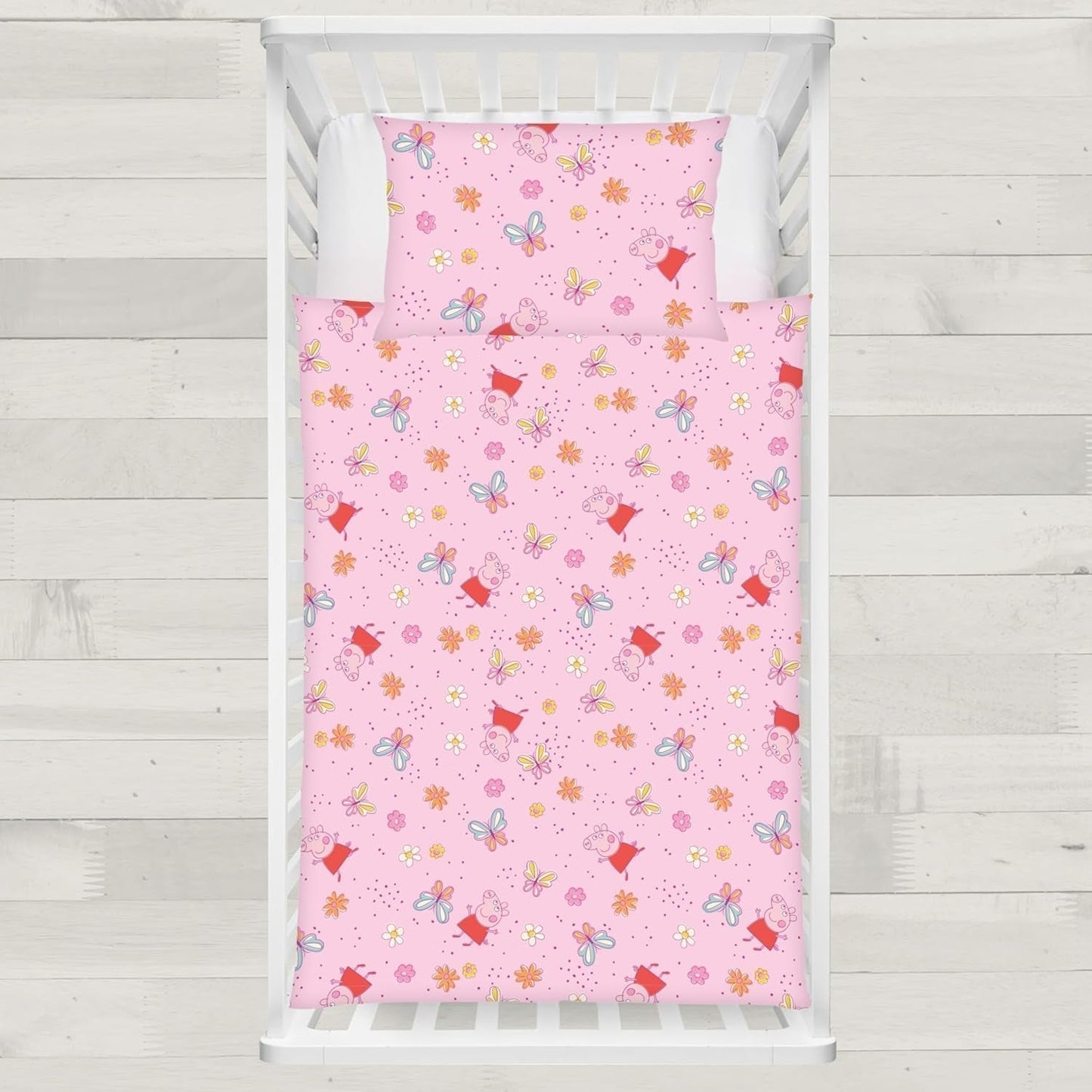 Peppa Pig børnesengesæt, 100 x 135 cm og 40 x 60 cm, bomuld Sengetøj - børn Naty Shop