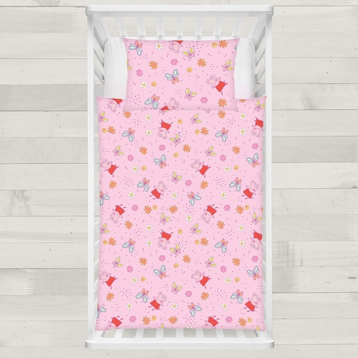 Peppa Pig børnesengesæt, 100 x 135 cm og 40 x 60 cm, bomuld Sengetøj - børn Naty Shop