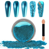Chrome Nagel Pulver Spiegel Effekt Metallic Staub Holographische Glitter Glasierte Maniküre Dekoration Reflektierendes Pigment Für DIY Gel Polish Nail Art, Harz Handwork, Geschenke Für Gold