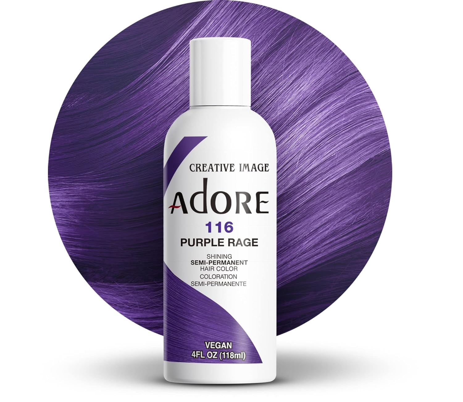 Farve Purple Rage 4Oz, 118,3 Ml (pakke med 1) Naty Shop Hair Dye 116 Purple Rage 118 Ml (1 pakke)