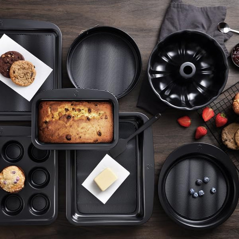 Masterpro Foodies - bageplader til 6 muffins - Jævn fordeling af varme - Lavet af kulstofstål - Anti-seize bund - Aftagelig og nem at vaske Bageplader og forme Naty Shop
