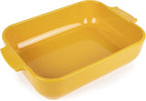 Peugeot Appolia Rechteckige Auflaufform Mit Griffen, Keramik, Schiefer / Grau, 7,2X31X21,7 Cm, Fassungsvermögen: Ca. 2 L, 60060 Forme og bakker til bagning Naty Shop Gelbes Safran