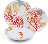 Excelsa Coral bordservice, 18 dele, porcelæn, rød