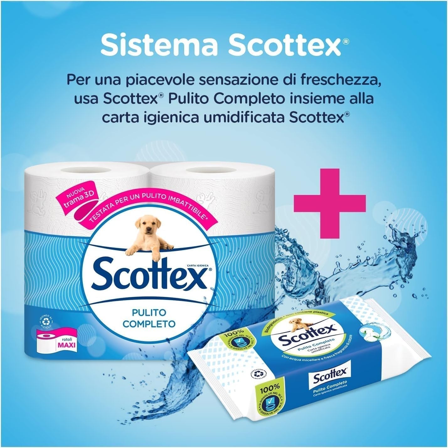 Toiletpapir, rent, pladsbesparende, 64 ruller