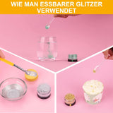 Spiselig glitter, sæt med 6 nuancer, 5 gram Glitter Naty Shop