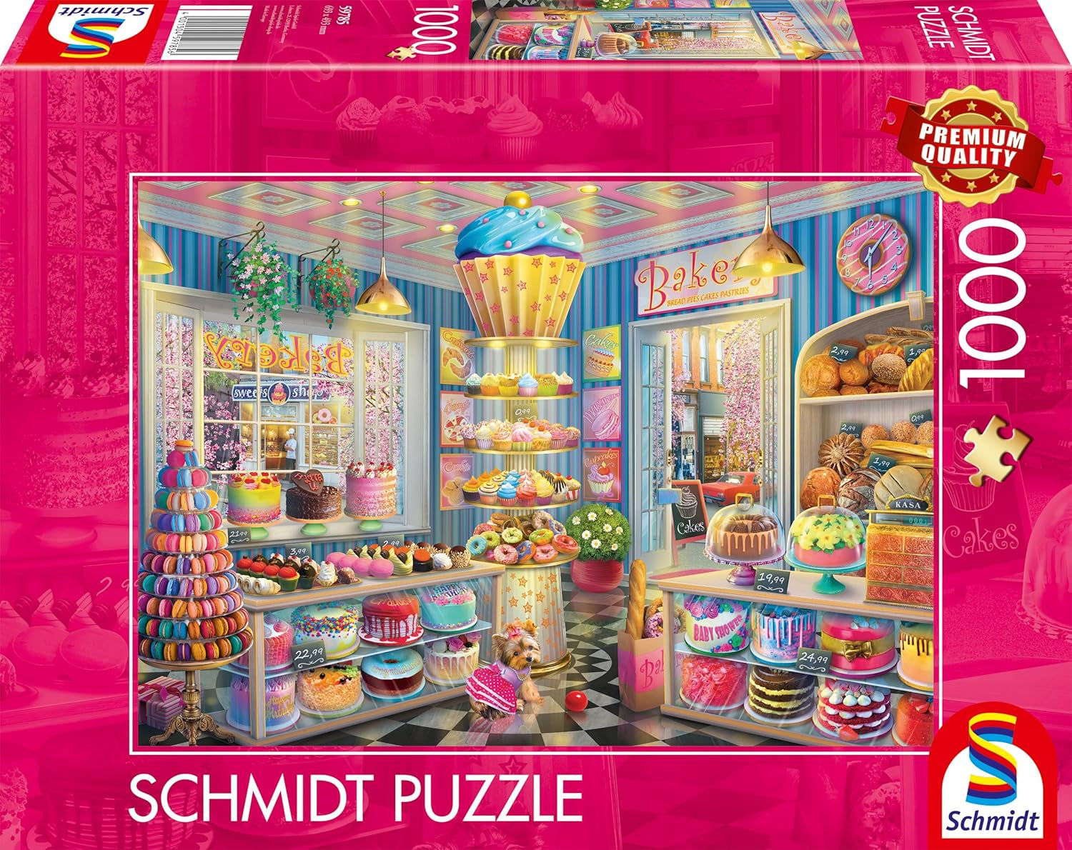 Schmidt Spiele 59785 Farverigt bageri 1000 stykke puslespil Naty Shop Standardtitel