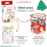 Scrapcooking - Sæt med 3 julemadsfarve i pulverform - rød, grøn, guld - spiselig madfarve til bagning, kager, småkager, kager, dej, fondant - julepynt - 4018