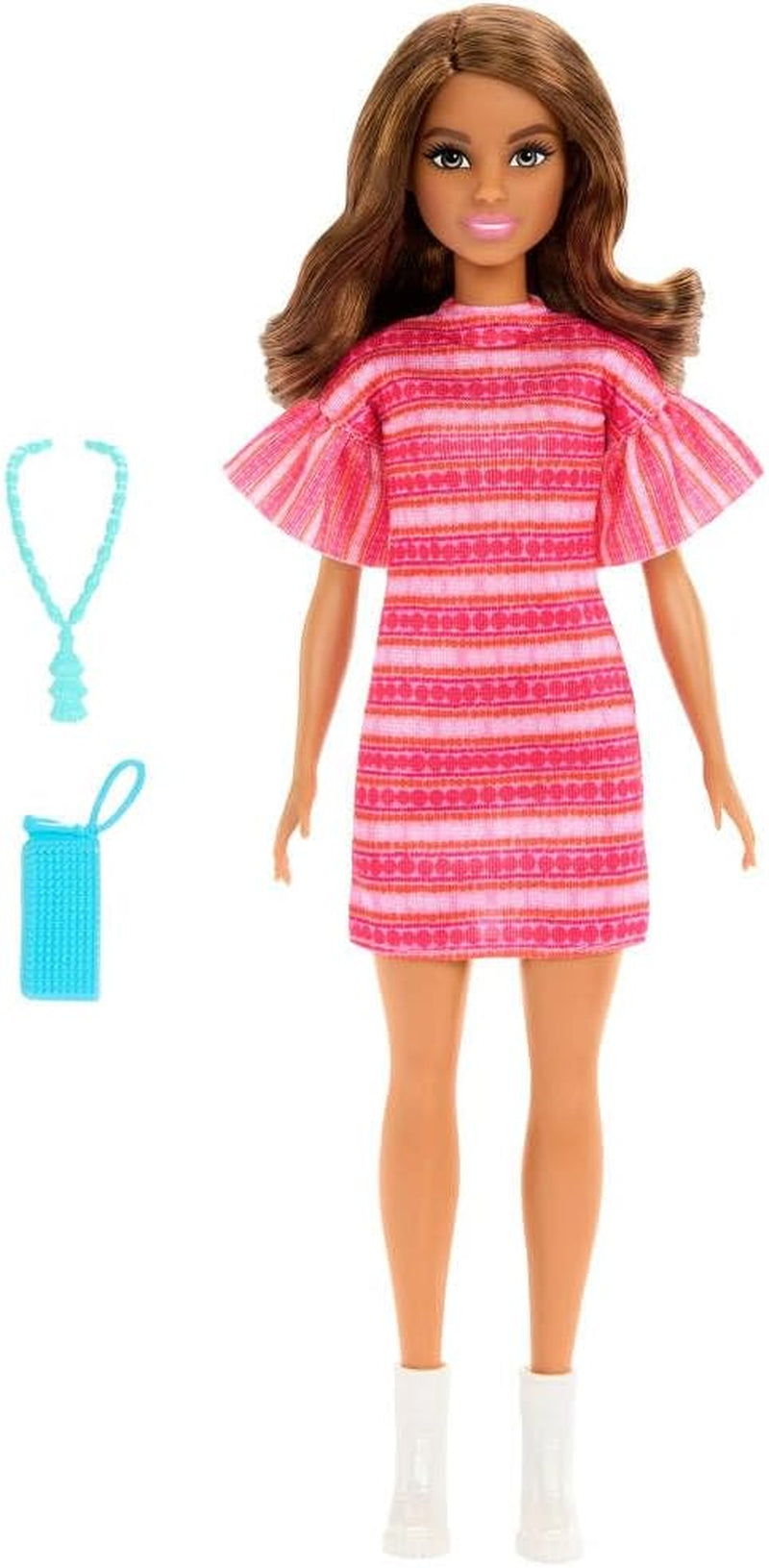 Barbie og Teresa Rezept for Freundschaft Teresa-Modepuppe med unverkennbarem Outfit til An- og Ausziehen, med tilbehør inklusive en halskæde, JCT02