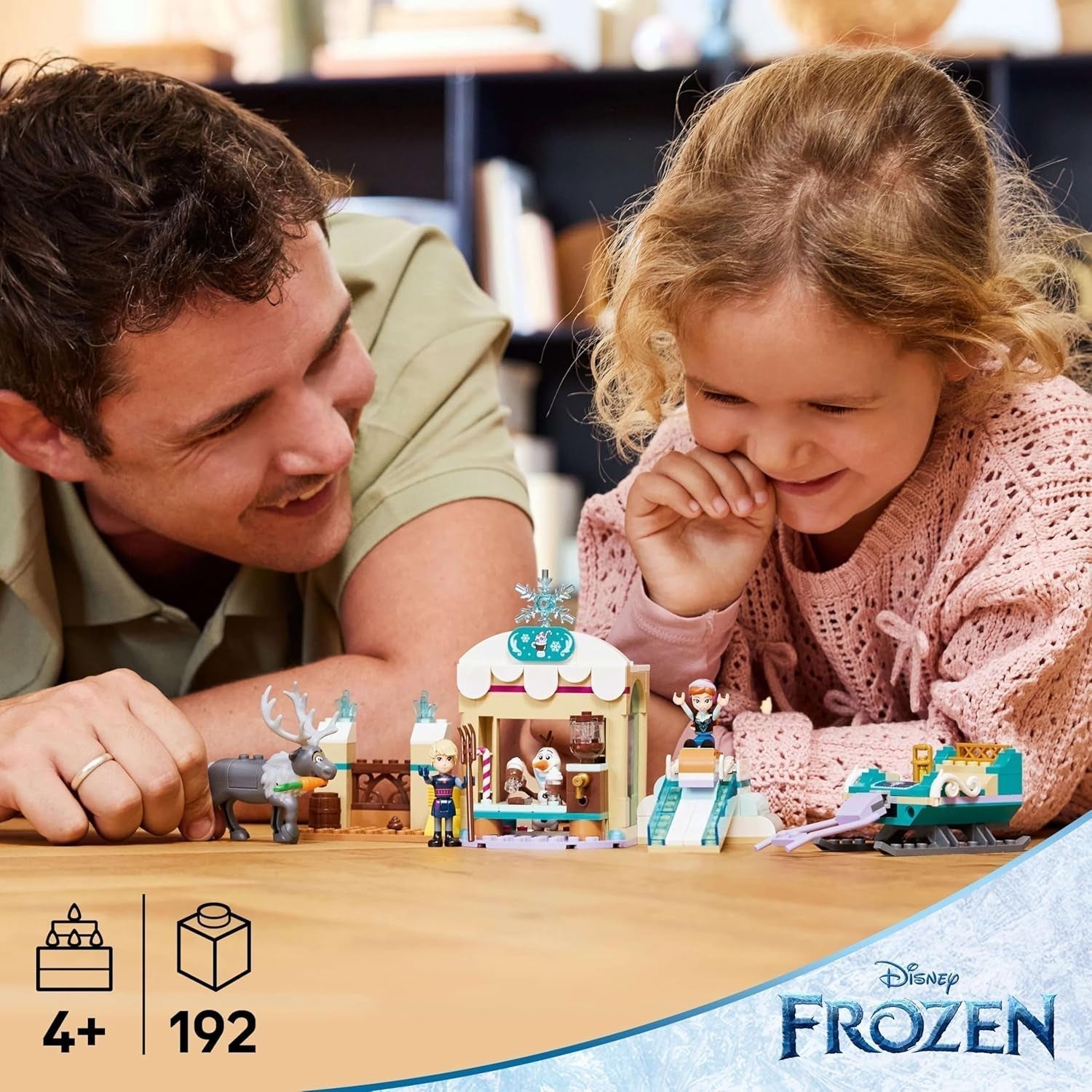 LEGO Ç€ Disney Frosne Annas slædeeventyr, byggelegetøj og fantasilegesæt, chokoladestativ med Anna, Kristoff, Olaf og Sven minidukker, prinsesselegetøj til piger fra 4 år 43256 Byggesæt Besuche den LEGO-Store
