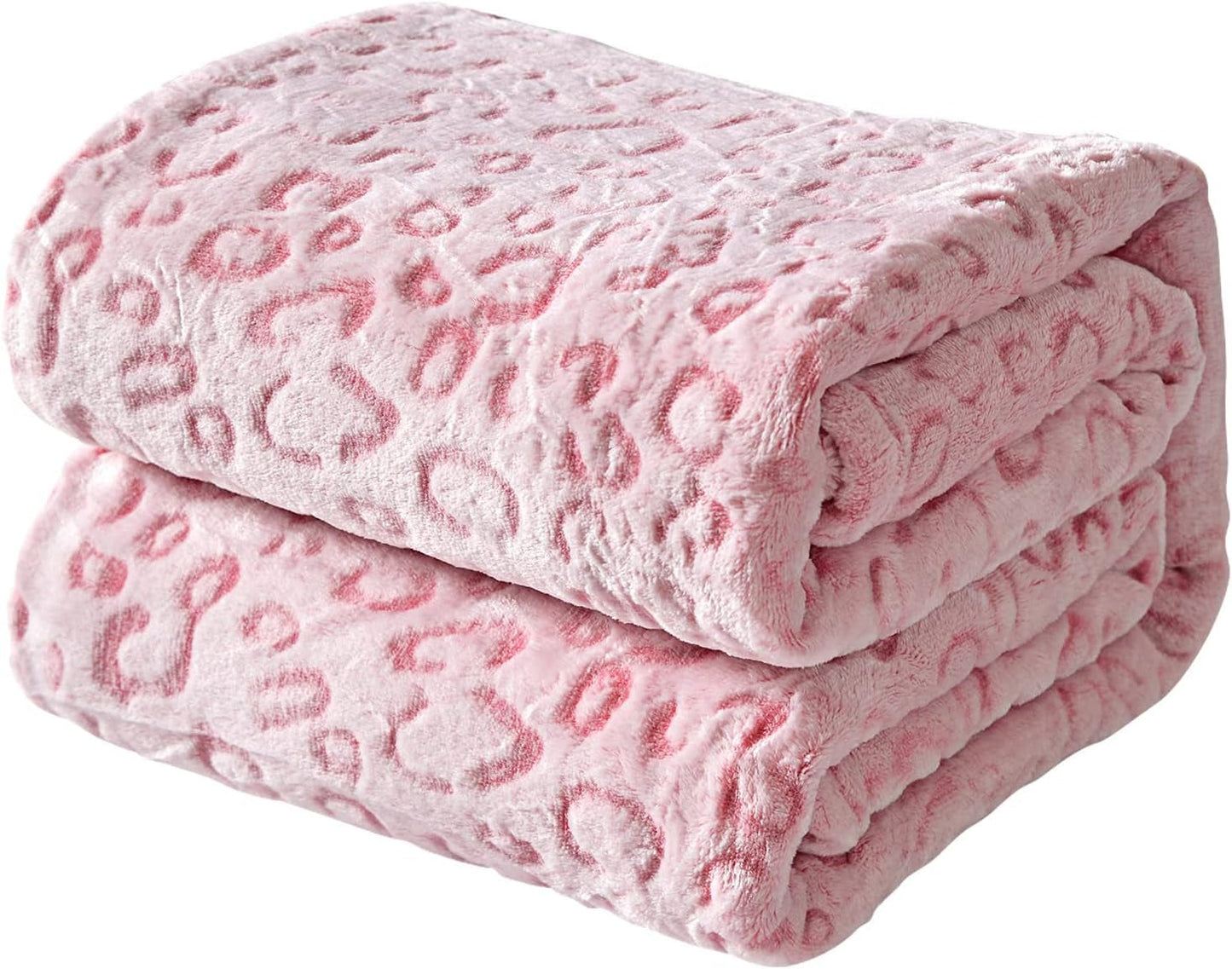 FY FIBER HOUSE flannel fleecekast, mikrofibertæppe med 3D gepard print, 228 X 274 cm, lilla Dyner og dyner Naty Shop Pink Leopard 40"X50"