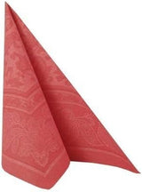 50 Premium servietter "ROYAL Collection" 1/4-fold 40 Cm X 40 Cm Rød Højkvalitets "Ornamenter" (pakke med 2)
