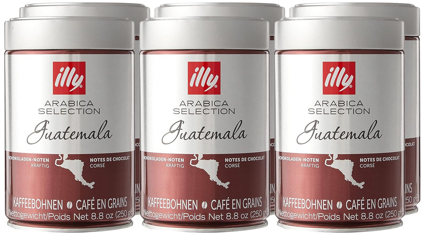 illy kaffebønner, udvalg af Arabica kaffebønner, Guatemala, pakke med 6 (6 x 250 g)
