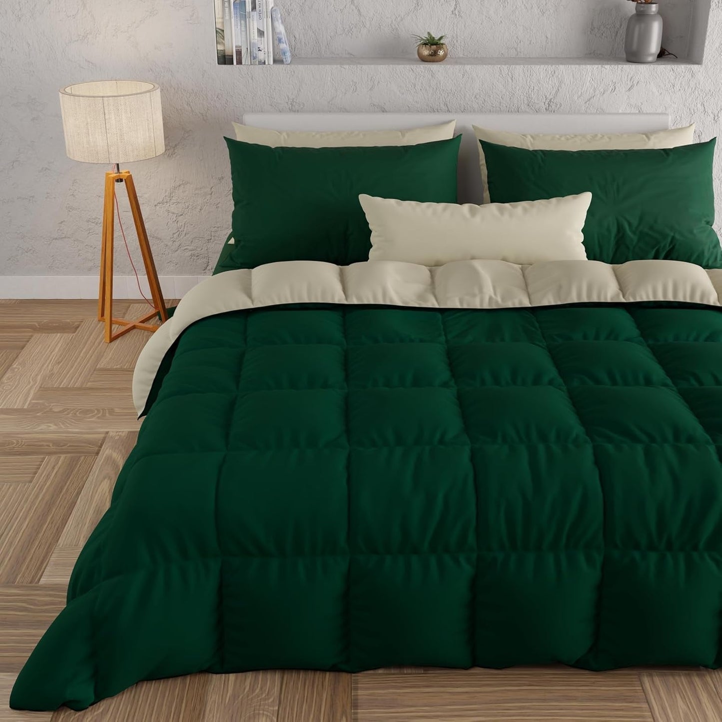 PETTI Artigiani Italiani - Vinterdyne til dobbeltseng, maxi, monokrom, dobbeltsidet, hvid, grå, 100% Made in Italy Dyner og dyner Naty Shop Hilsen Sengestørrelse 170-180X200: [Quilt 260 X 270 Cm]