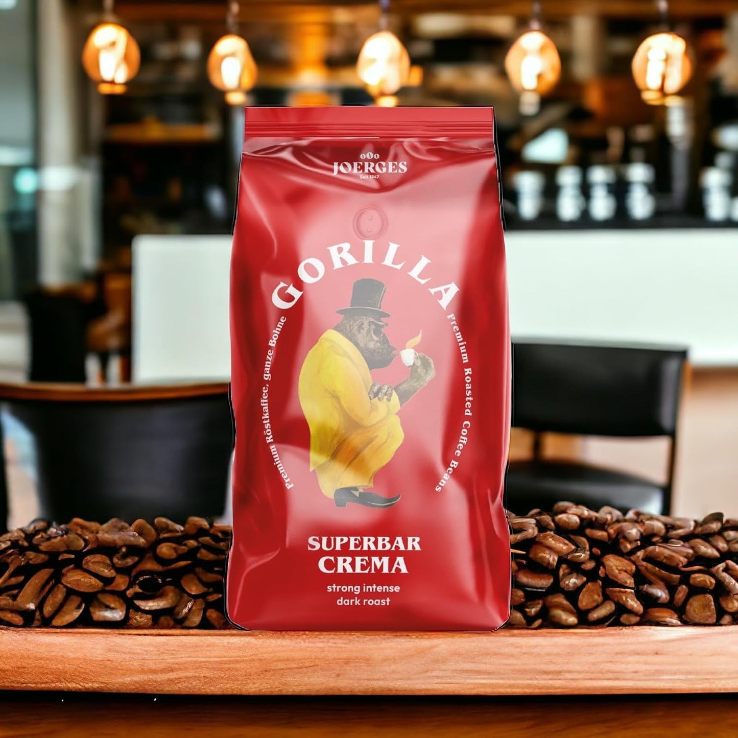 Joerges Espresso Gorilla Super Bar Crema kaffebønner, pakke med 5 (5 x 1 kg)