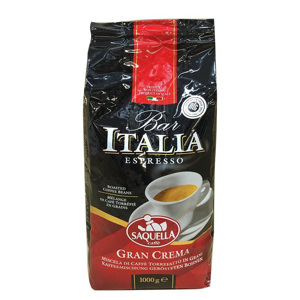 Kafffe, Bar Italia Espresso, gran crema (1 kg, pose), pakke med 1