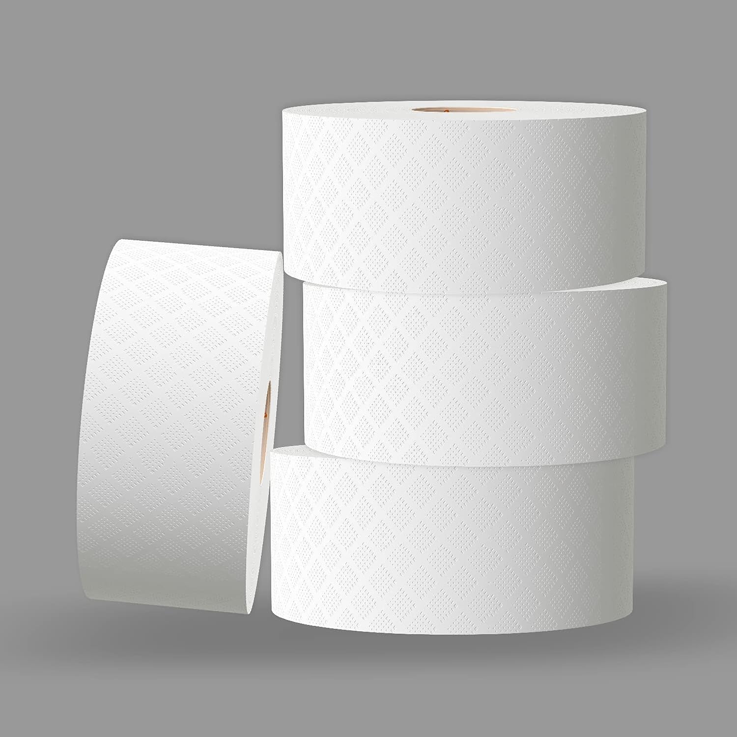 Toiletpapir Renova Jumbo BLK, 12 ruller ved 170 M, hvidt papir, 2 lag