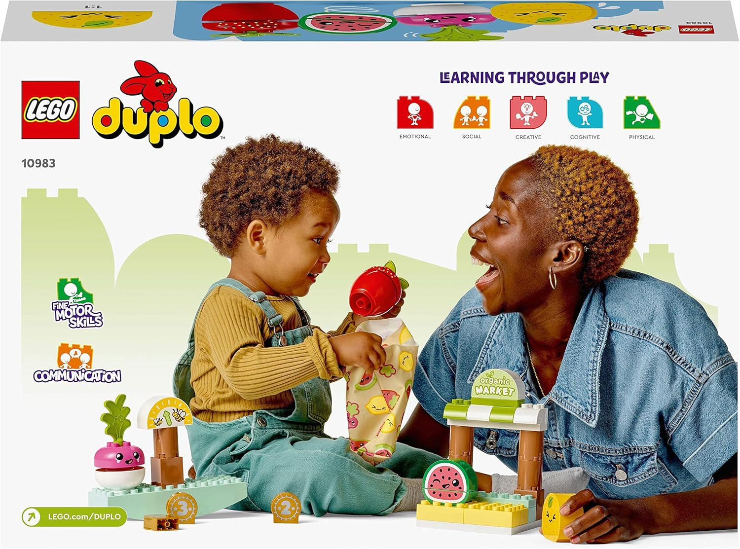 LEGO DUPLO Mit første økologiske marked, legetøjsbutikssæt til drenge og piger, pædagogisk legetøj til småbørn fra 1,5 år, frugt- og grønttilbehør 10983 byggesæt Besuche den LEGO-Store