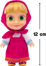 Masha og Michka 12 cm Masha dukke og 20 cm Bärka plyslegetøj til børn fra 3 år og op MHA21