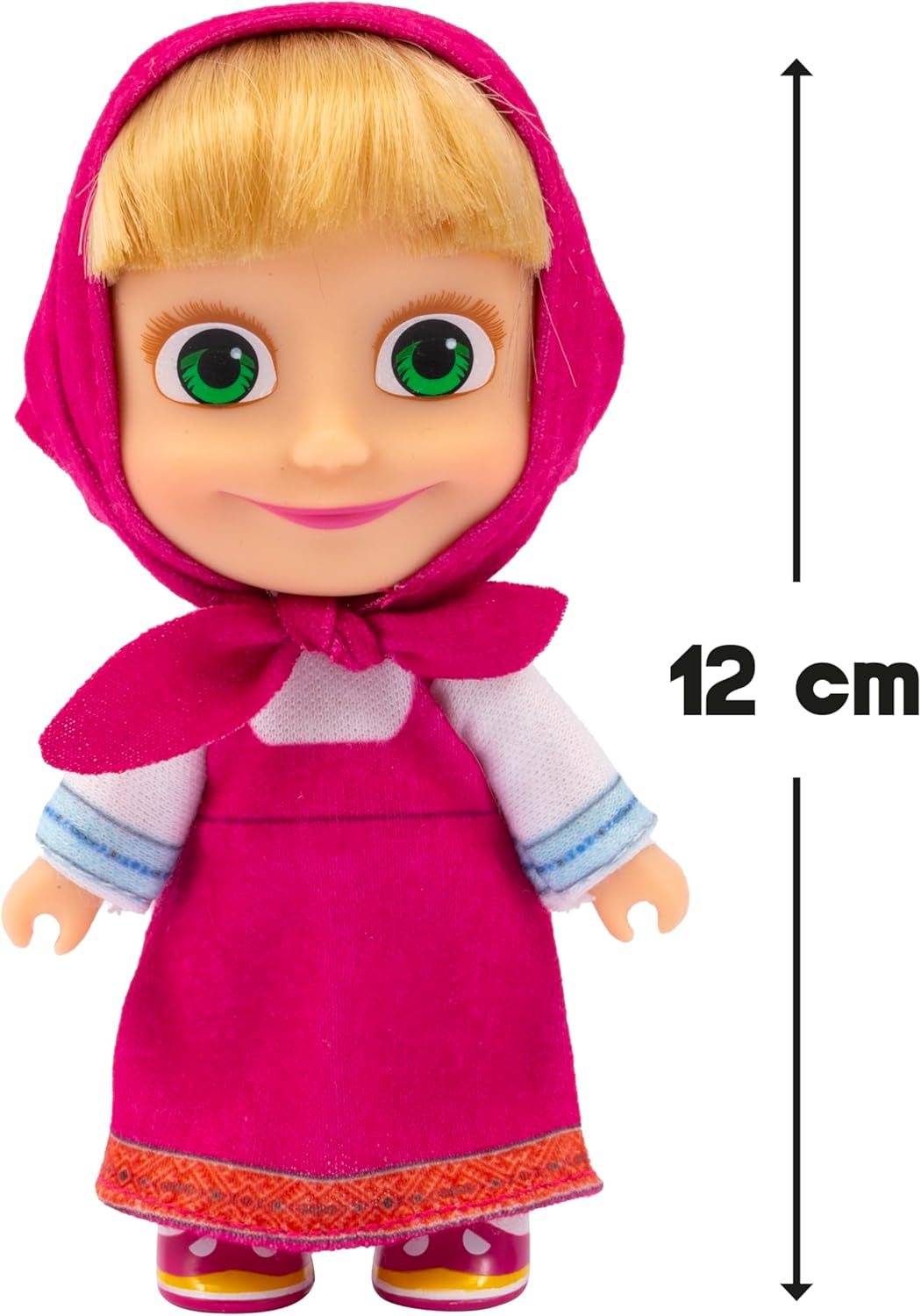 Masha og Michka 12 cm Masha dukke og 20 cm Bärka plyslegetøj til børn fra 3 år og op MHA21