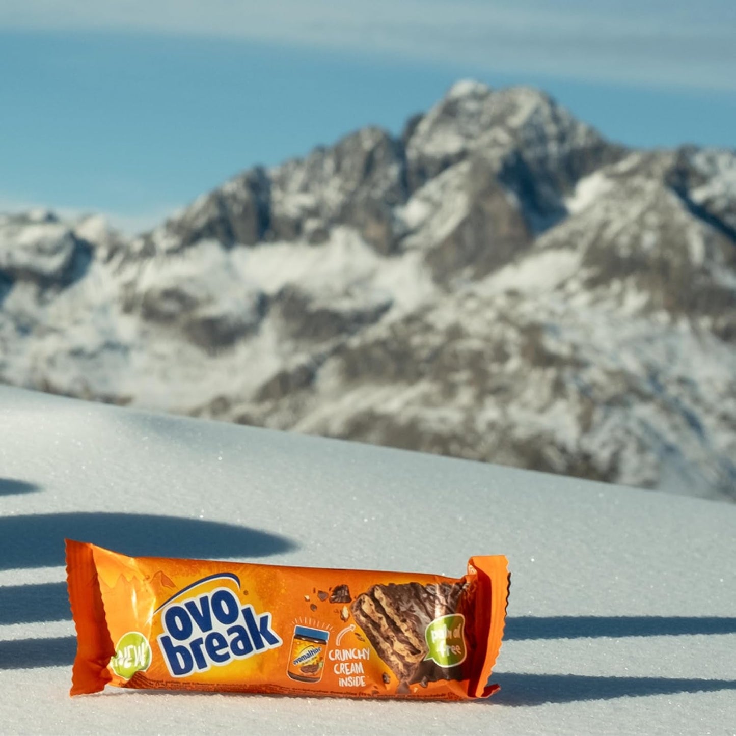 Ovomaltine OVO BREAK Wafer and Chocolate Bar - en sprød snack med den umiskendelige smag af vores populære Creme Crocante, naturligt uden palmeolie (4 x 39 g)
