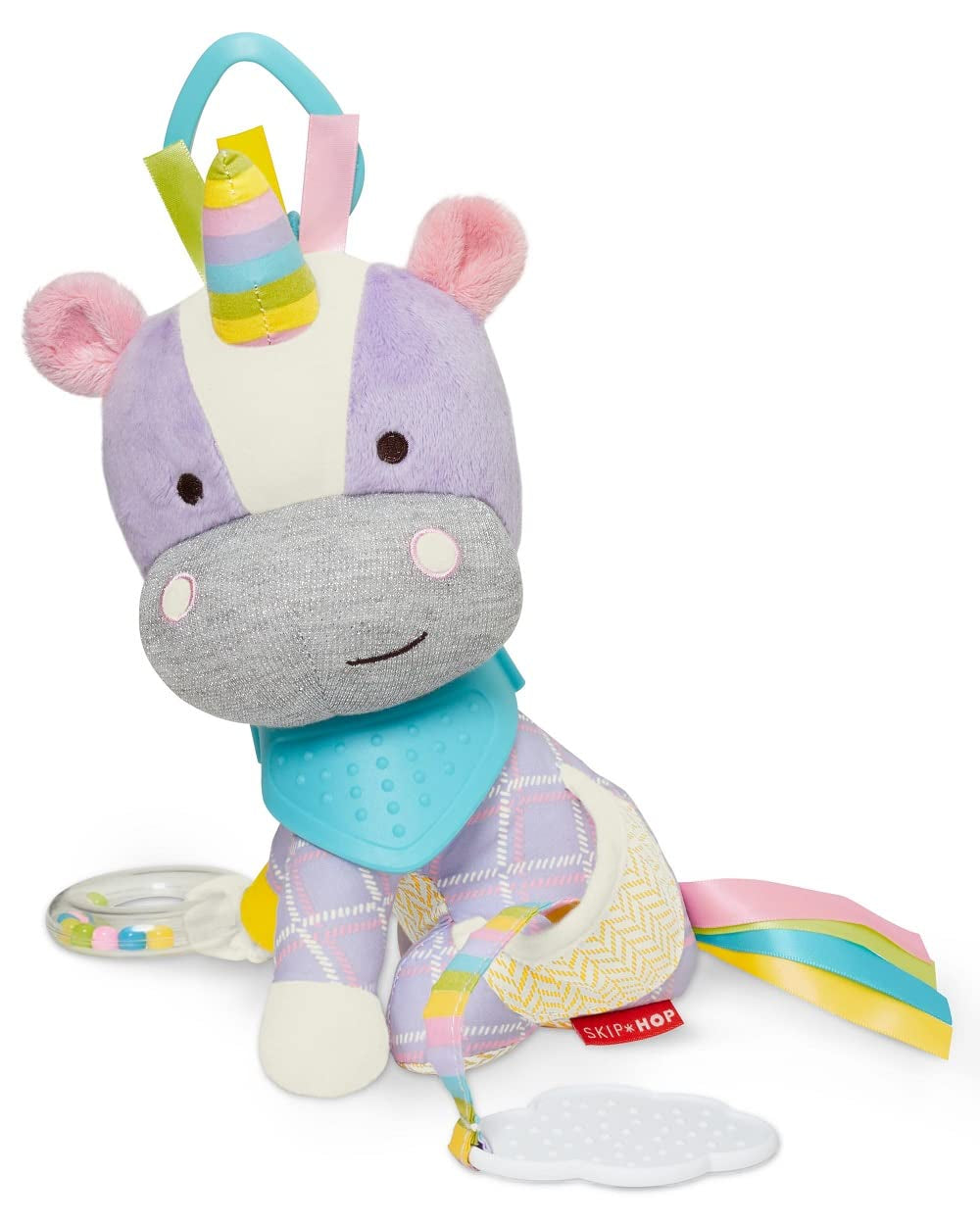 Skip Hop Bandana Buddies aktivitetslegetøj, blødt legetøj til babyer og børn, flerfarvet, elefantbabylegetøj Naty Shop Unicorn