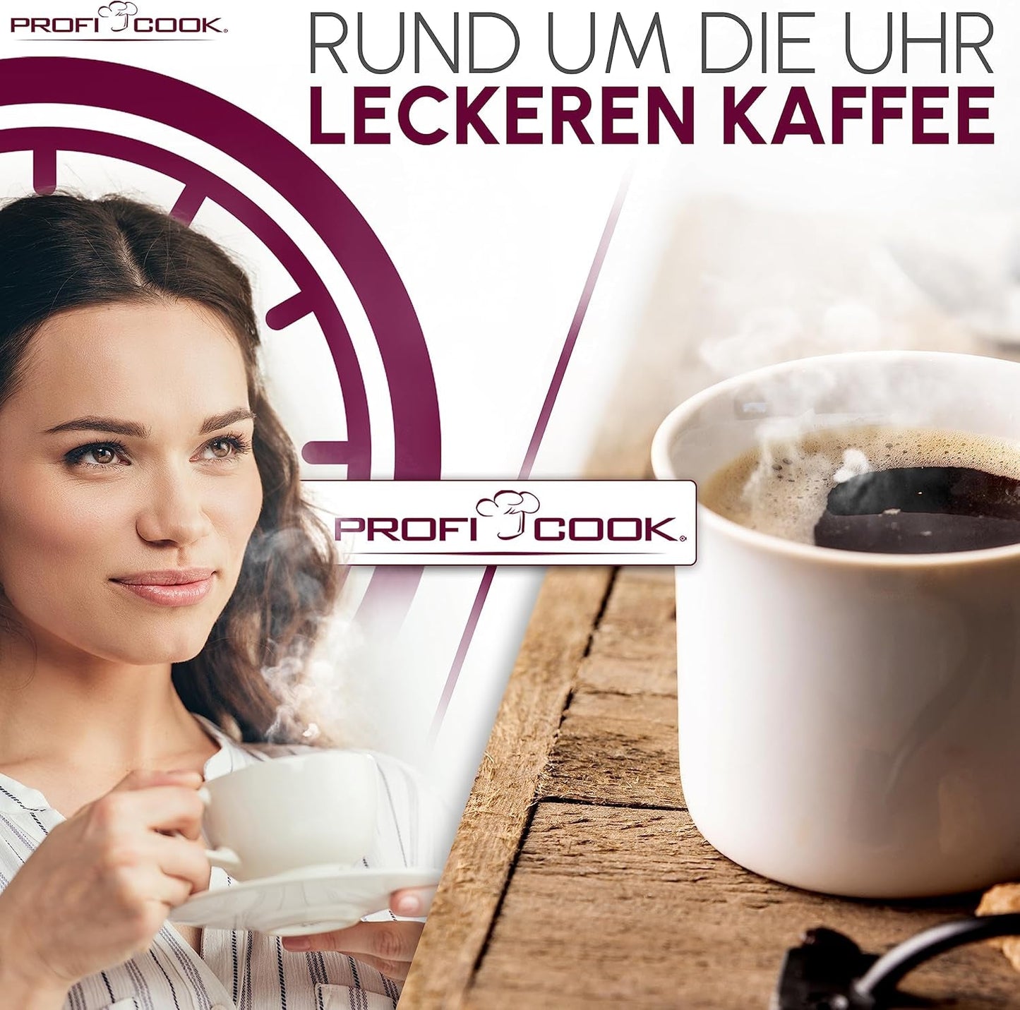 Kaffemaskine Profi Cook | 8-10 kopper | Timer | Sensor Touch-kontrol | 1,2 liter dobbeltvæg termokande | Smagsforsegling | Kaffemaskine med filter i rustfrit stål | PC-KA 1191