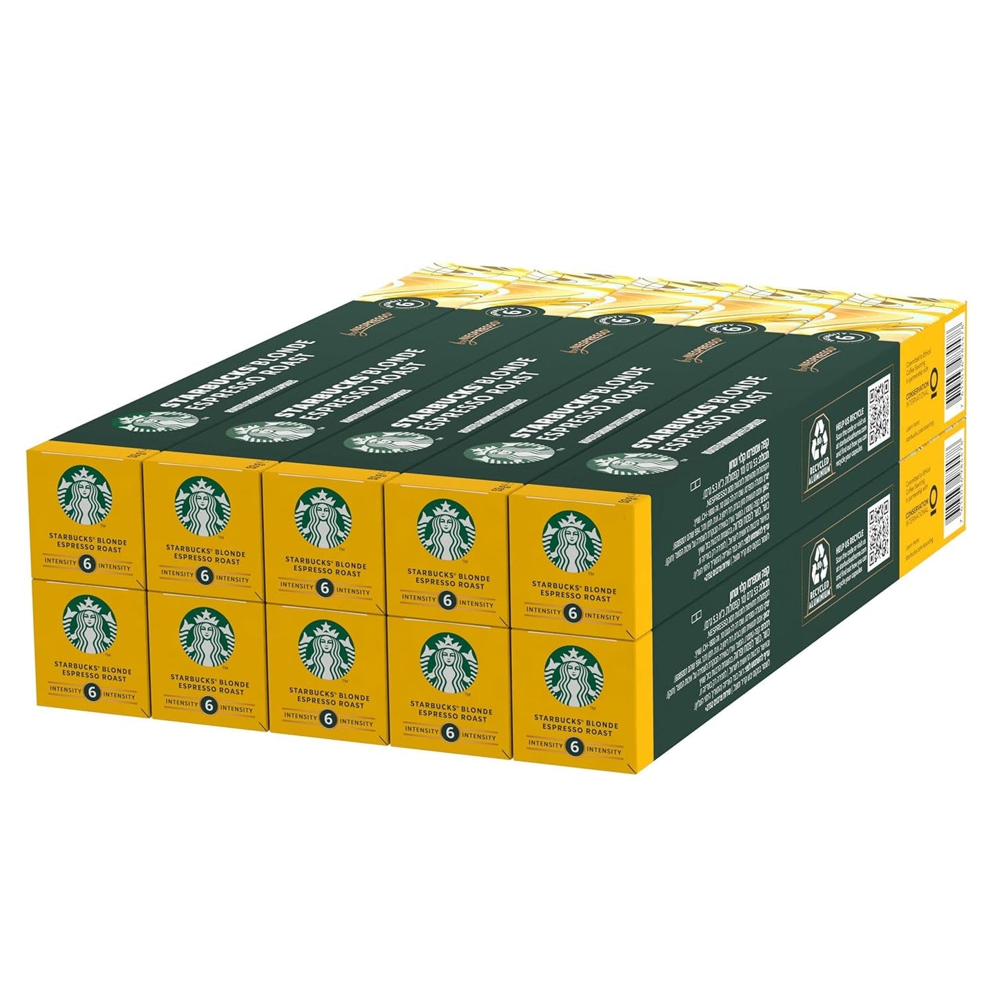 STARBUCKS Blonde Espresso Roast fra Nespresso, Helle Röstung, Kaffeekapseln 10 x 10 (100 Kapseln)