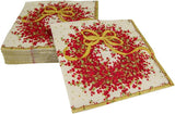 8070C trelags papirservietter, 20 stykker, 25 x 25 cm, peberbær
