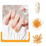 Nail Art Flowers Set Decoration - Gelnägel Zubehör 3 Farben(Orange,Blassrosa,Rose),Nail Art Aufkleber Trockene Blumen Kit Getrocknete Blumen Zubehör Sæt DIY Nageldekoration