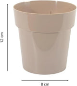 Lille plastpotte - diameter 12 cm, let og holdbar, ideel til frøplanter, stiklinger og stueplanter - tilfældig farve, Aléatoire