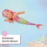 BABY Born Little Sister Mermaid 46 cm Vandtæt havfruedukke med langt hår og bevægelig glitterfinne, inkl. tiara og kam, 833681 Zapf Creation Dolls Naty Shop