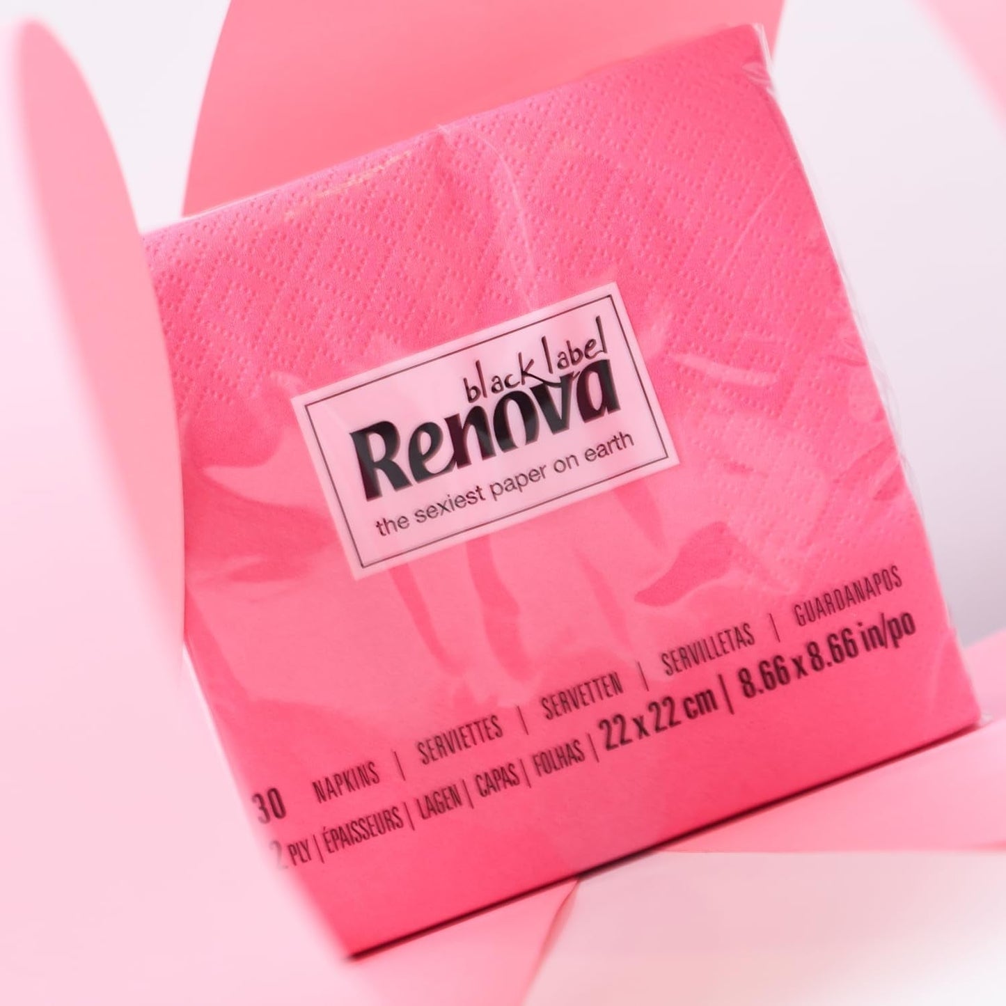 Renova cocktailservietter, fuchsia, 30 servietter