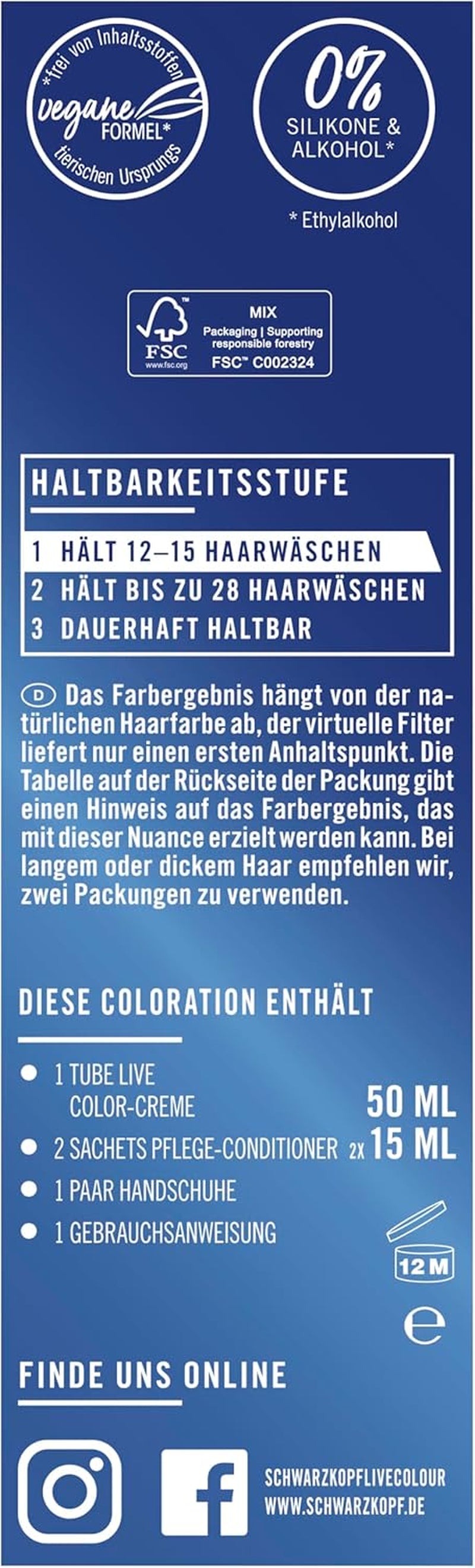 Schwarzkopf LIVE Ultra Brights Semi-Permanent Hårfarve 097 Havfrue (3 x 80 ml), farve for intense resultater eller pastelfarver, modstår 12-15 vaske, med plejebalsam Hårfarve Naty Shop