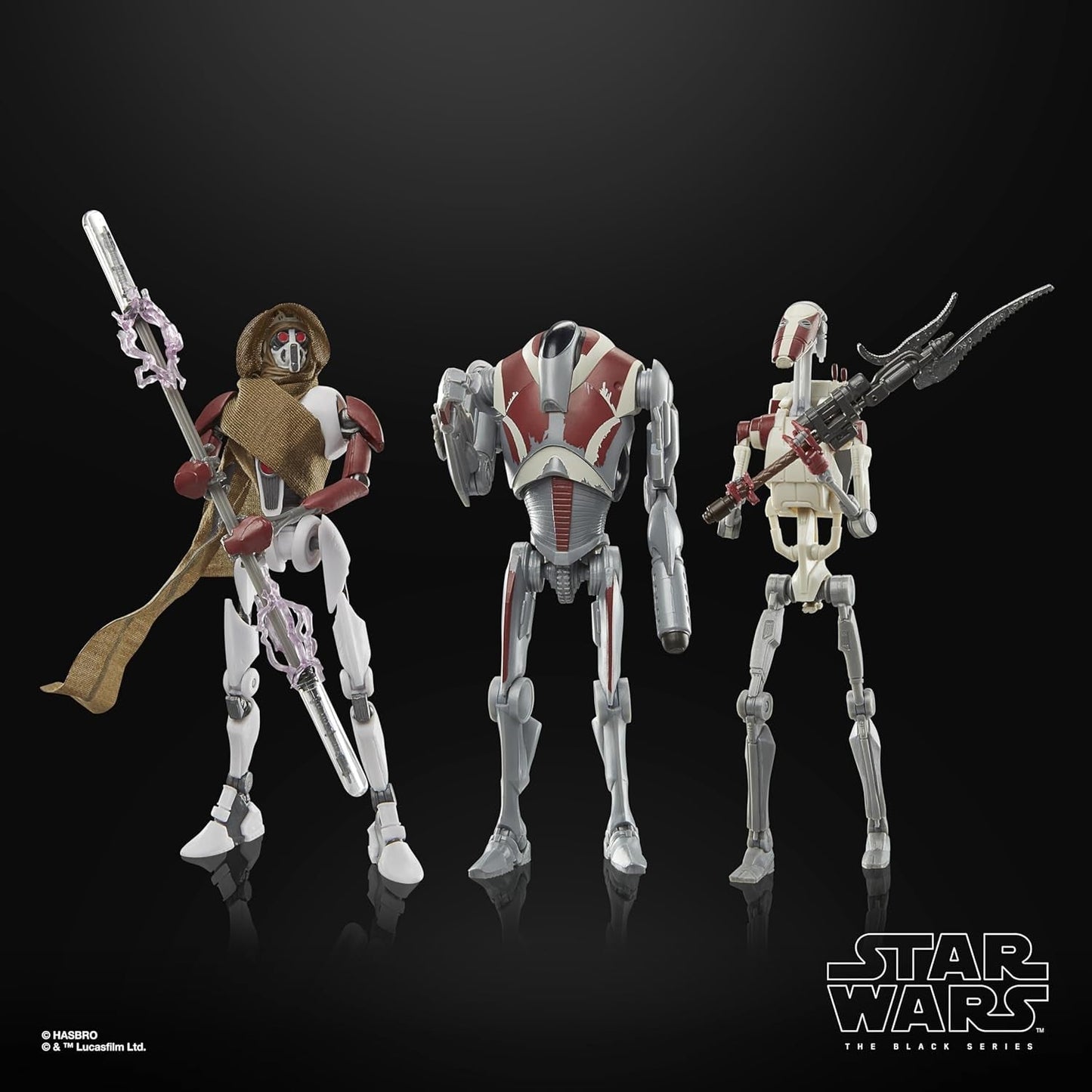 Star Wars Black Series Magna Raider, Super Battle Droid, Jedi Battle Droid: Survivor Action Figurer 3-pak, skala 15 cm Actionfigurer Naty Shop