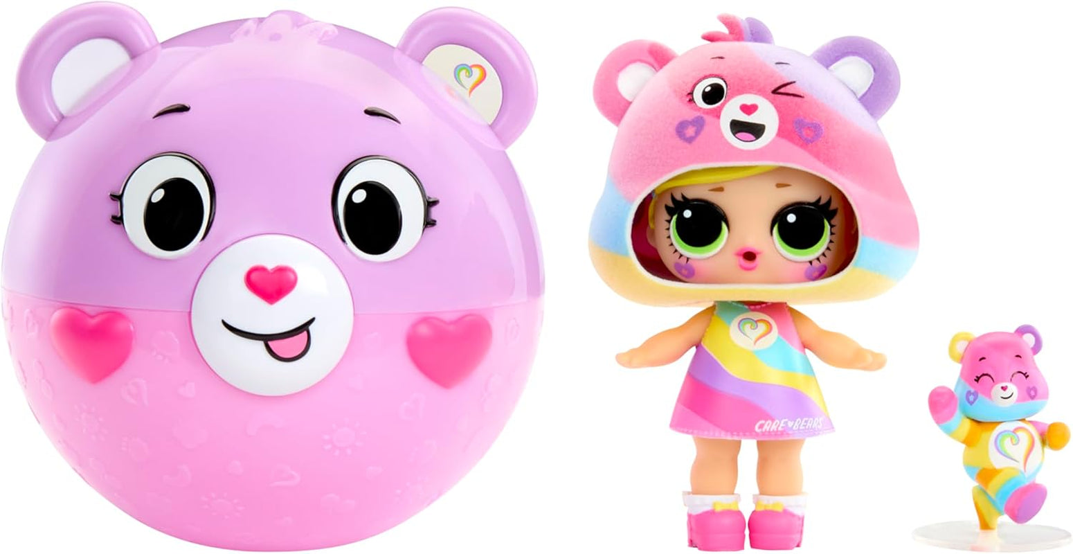 LOL overraskelse! Loves Care Bears Tots - Indeholder 1 dukke med outfit og tilbehør, bamsebold, skjult emballage, 6 samledukker
