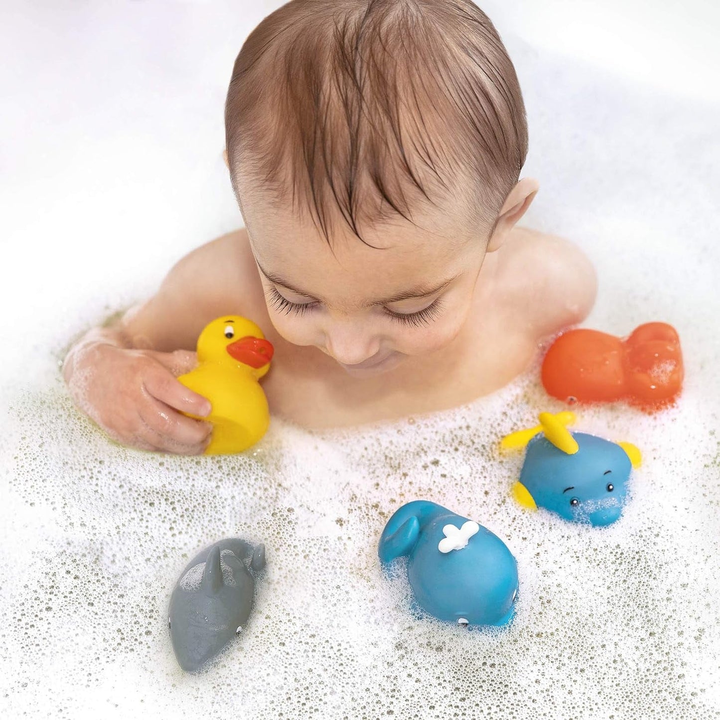 Battat 12-delt badelegetøj Babybadelegetøj Vanddyr - Badekammerater til babyer 10 måneder - Badelegetøj And og mere Bebe Toys Naty Shop