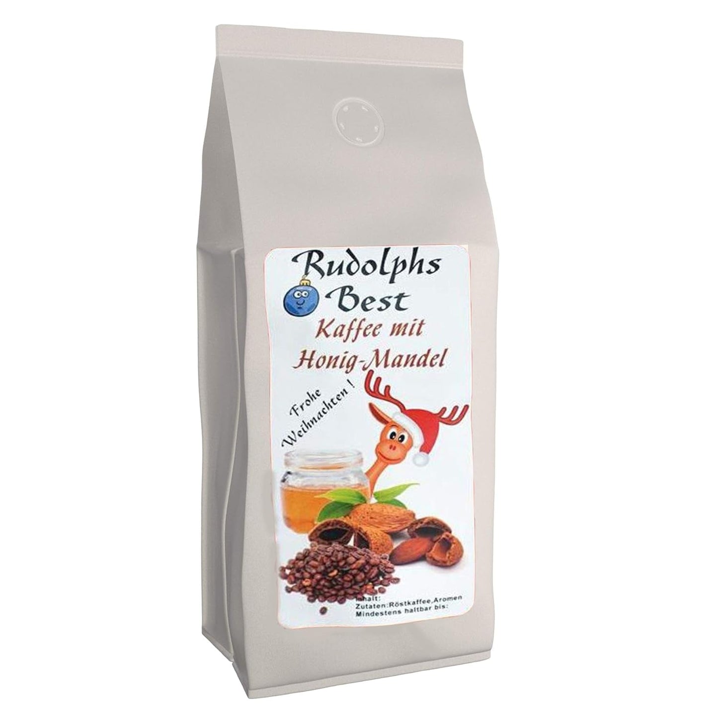 Aromatisk kaffe "Rudolph's Best" Honning-Mandel 1000 hele bønner