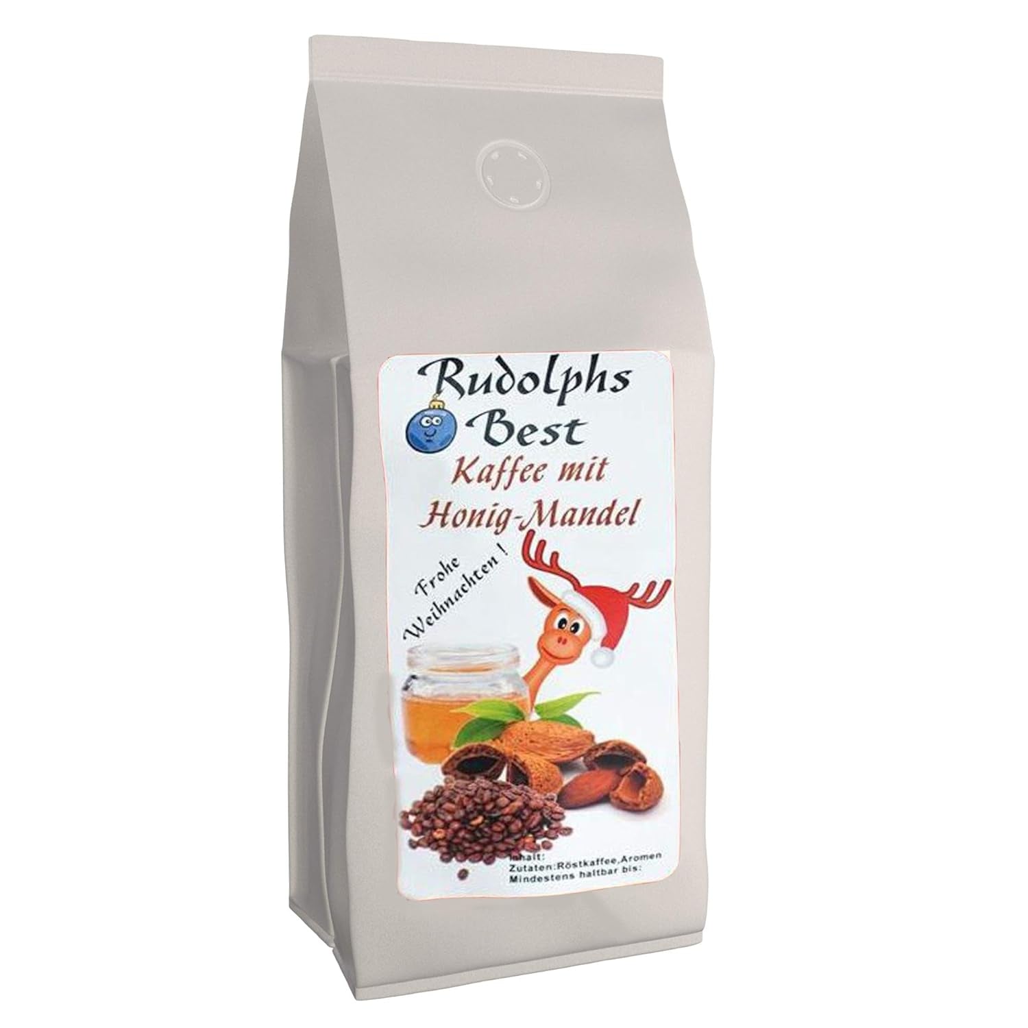 Aromatisk kaffe "Rudolph's Best" Honning-Mandel 1000 hele bønner