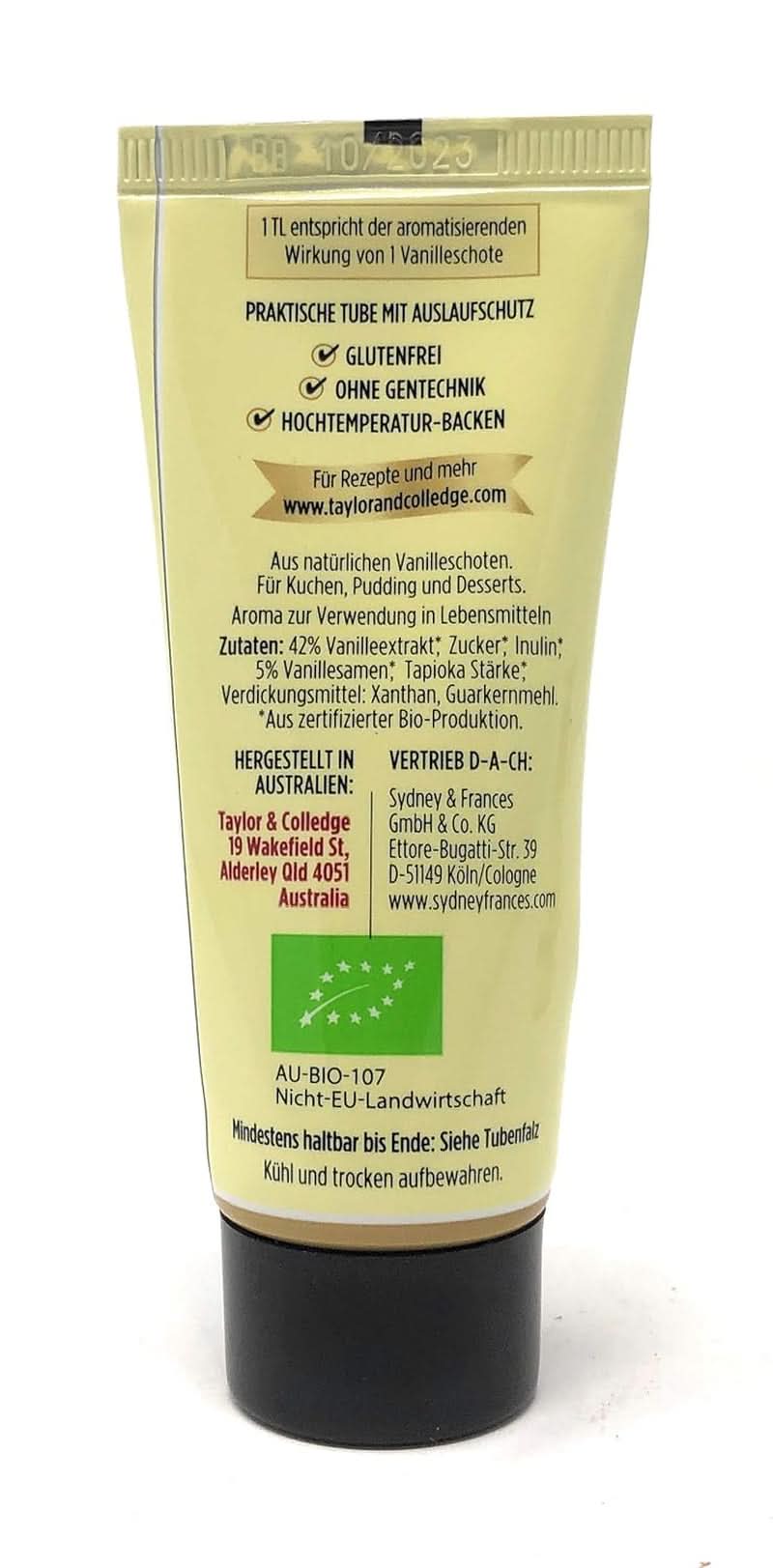 Økologisk vaniljepasta fra tuben, 50 gram Aromas Naty Shop