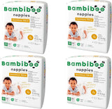 Bambiboo Mini-engangsbleer Hudvenlig med blød navleåbning af bambusfiber - Bleer til nyfødte - Engangsbleer til nyfødte - Hudbeskyttelse - Størrelse 2, 25 stk.